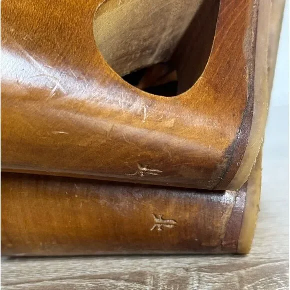 Frye Gabriella 7.5B Cut-Out Wedge Slingback T-Strap Woven Leather Sandals - Picture 8 of 14